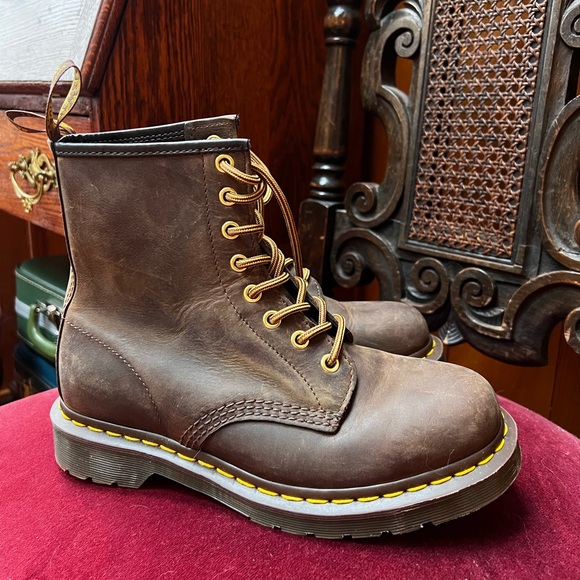 Doc Martens 1460 Brown Crazy Horse Boots - Picture 1 of 6